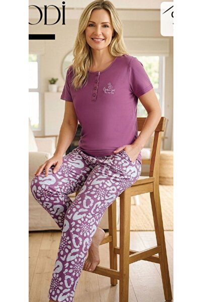 melodi 100% Cotton Short Sleeve Women's Pajama Set