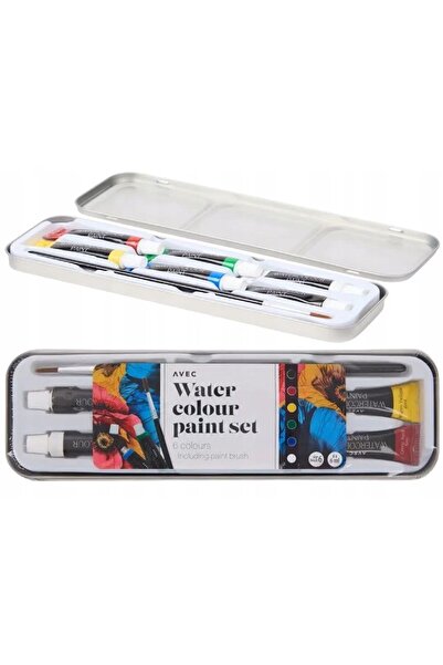 Kids Watercolor set in tube – 6 colors + brush