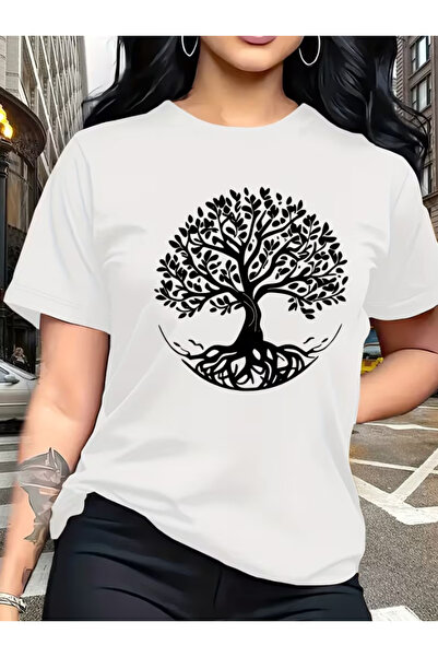 LİNA06 A Trendy And Fashionable Short-Sleeve Women'S T-Shirt Featuring a Mini...