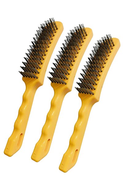 Tower Plastic Handle Steel Wire Hand Brush 11 inch length