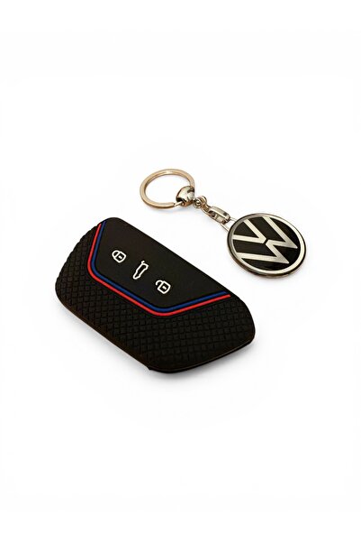 İKTUNING غطاء مفتاح من السيليكون لسيارات فولكس فاجن جولف تيجوان تايرون ID-4 I...