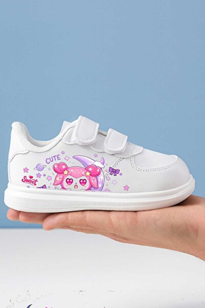 lias desing Adidași pentru copii drăguți și dulci, cu imprimeu, cu bandă albă...