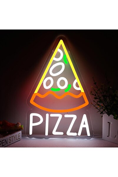 Slasa Pizza Neon Sign Kitchen Wall Decor 35x23 with 6 mm Acrylic Base