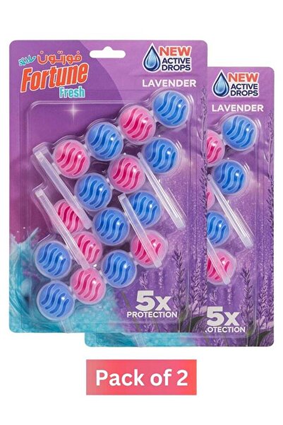 Fortune Toilet Rim Block Lavender Pack Of 2 Multicolour 4x55grams