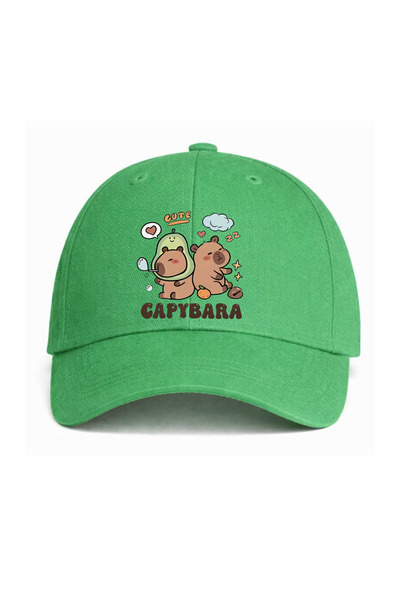 lovver Capybara Character Cotton Premium Print Custom Design Hat