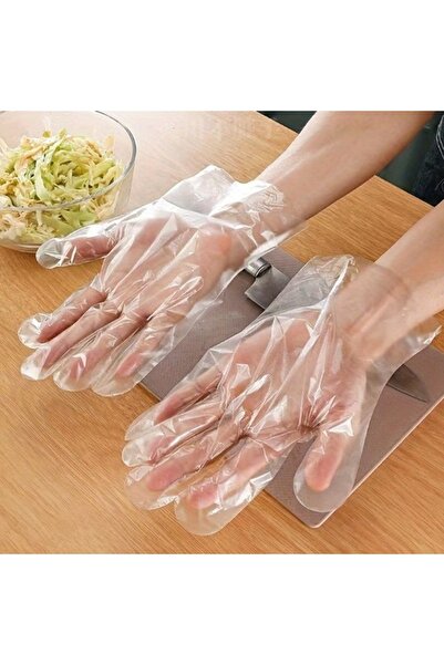 Generic Disposable PE Gloves 100pcs Thick Durable Food Safe Plastic Gloves