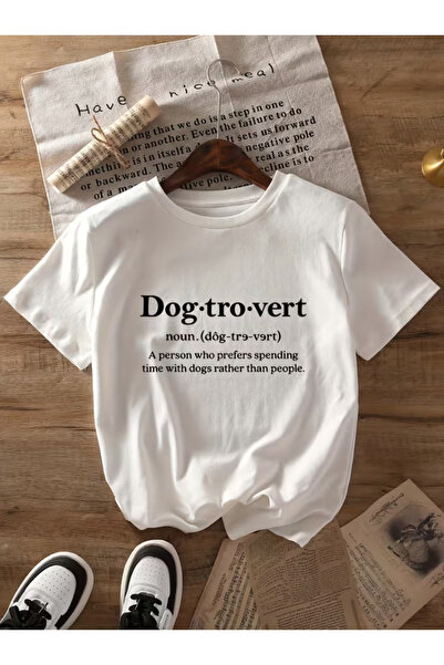 LİNA06 Dog Lover Graphic Print T-shirt, Short Sleeve Crew Neck Casual Top for...