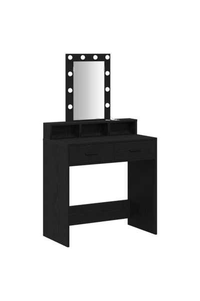 vidaxl Masă de Machiaj cu sertar Negru 79 x 41 x 140 cm Lemn compozit
