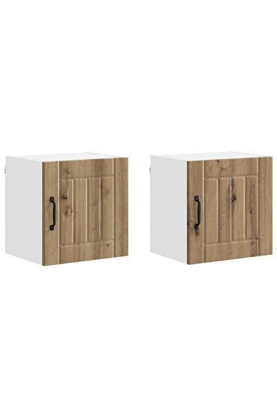 vidaxl Dulap de bucătărie 2 pcs Stejar Artizanal 40 x 31 x 40 cm