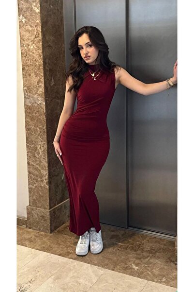 DARK WOMAN Women Long Black Dress Elegant Maxi Dress Modest Chic Evening Summ...