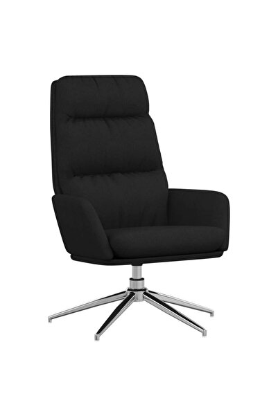 vidaxl Scaun de relaxare, negru, material textil
