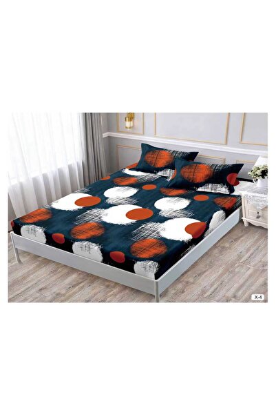 Antoniabeautyshop Fitted sheet 180x200 + 2 pillowcases modern pattern colorfu...