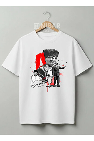 Grafftee Clothing تي شيرت قطني بتصميم مصطفى كمال أتاتورك، سلسلة خاصة للأعياد ...