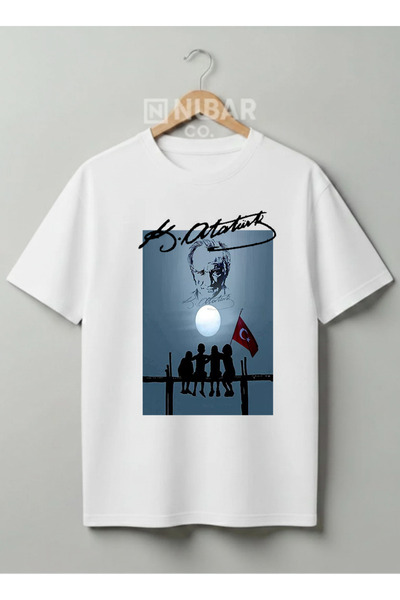 Grafftee Clothing تي شيرت قطني بتصميم مصطفى كمال أتاتورك، سلسلة خاصة للأعياد ...