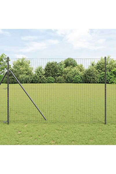 finder Στυλίες Φράχτη 52 τεμάχια Γκρι Ø32 mm 210 cm Γαλβανισμένος Χάλυβας