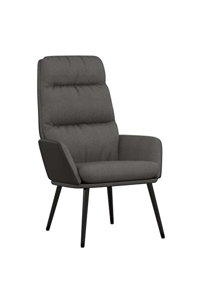 vidaxl Scaun de relaxare, gri închis, material textil