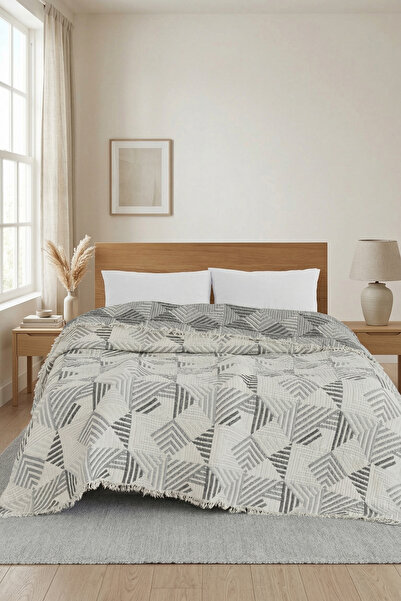 Destiva Home 5 Layers Filled Muslin Double Bedspread 220X240 cm 100% Cotton D...