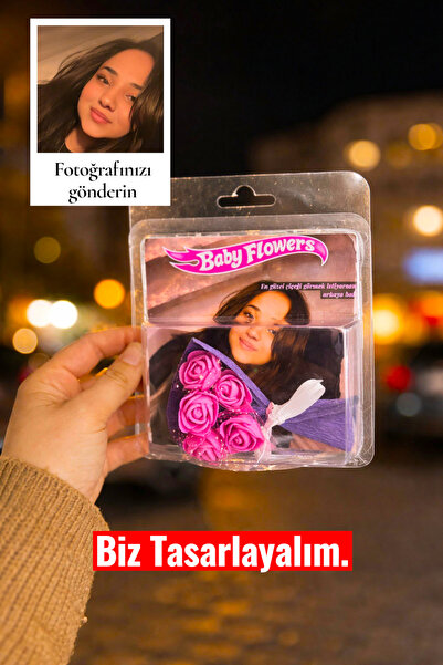 İNCİ sepette Kişiye özel tasarlanan hot flowers mini buketi fotoğraf ve yazılı