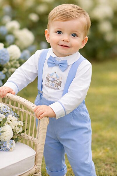 annerüyası طقم سالوبيت أزرق للأطفال من أتل كارينكا كونسبت