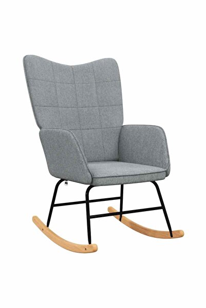 vidaxl Scaun balansoar, gri deschis, material textil