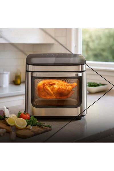 OEM Friteuză cu aer cald, 1800 W, 14 L, 8 programe, fereastră de vizualizare,...