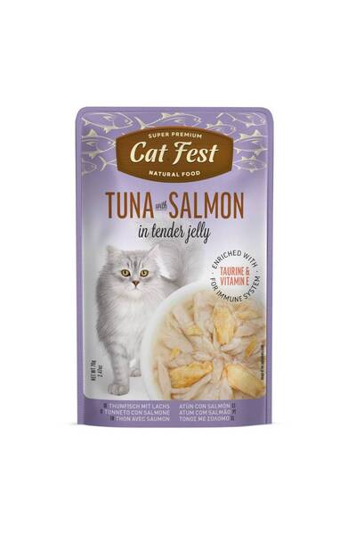 Cat Fest Tender Jelly 70g - Premium Wet Cat Food in 16 Delicious Flavors - Tu...