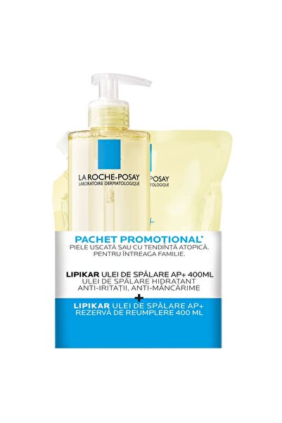 La Roche Posay La Roche-Posay Lipikar AP+ Wash Oil Set – 400ml + 400ml Refill...