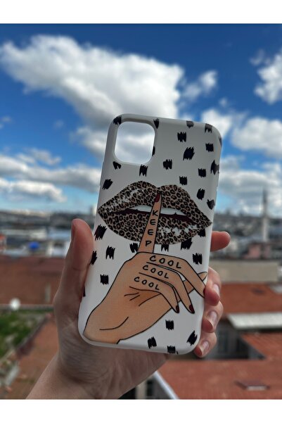 Mobildizayn iPhone 11 Uyumlu Baskılı Beyaz Telefon Kılıfı K113