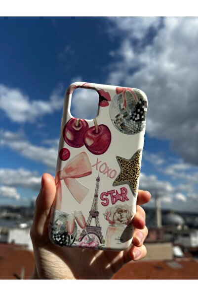Mobildizayn Huawei P40 Lite Uyumlu Baskılı Beyaz Telefon Kılıfı