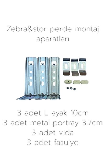 Şahinsoy perde Zebra&Stor hardver za montažu zavese na zid 3,7 cm