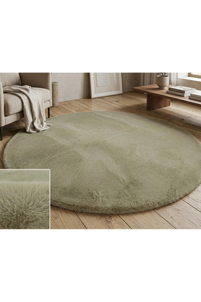 Home Carpet Dekor Peluş Yumuşak Dekoratif Halı Yuvarlak Taş Rengi