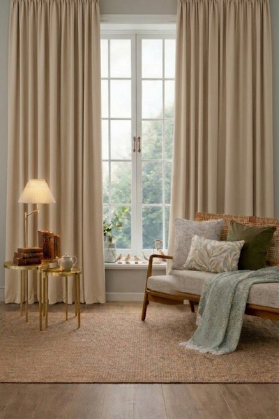 Wowlays Home Κουρτίνα ηλιοπροστασίας με χοντρή υφή από τρίχες καμήλας, με απο...