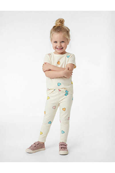 Koton 26YY59003505 Εκρού Βρεφικό Μπλουζάκι για Κορίτσια 6smg10036ak