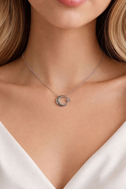 Mutenaura قلادة على شكل نجمة القمر من الفولاذ 316L - فاخرة