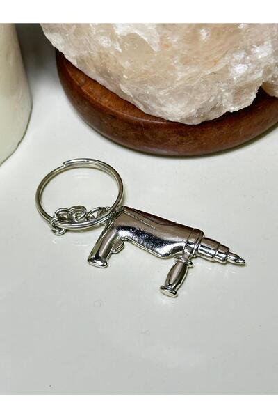 anahtarlık evreni Drill Design Silver Color Metal Keychain
