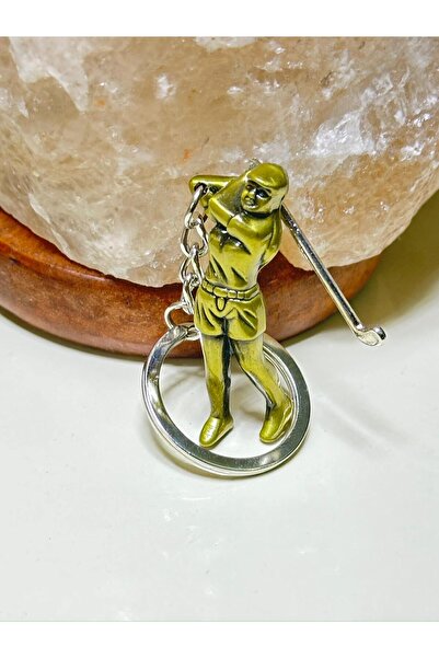 anahtarlık evreni 3D Golfing Woman Figure Metal Keychain