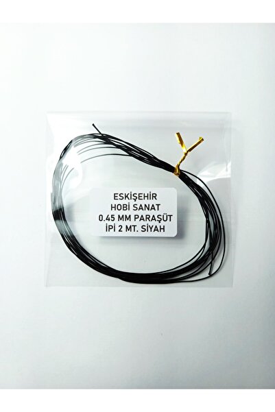 Eskişehir hobi sanat 0.45 mm 2 Meters Black Color Parachute Cord Macrame Brac...