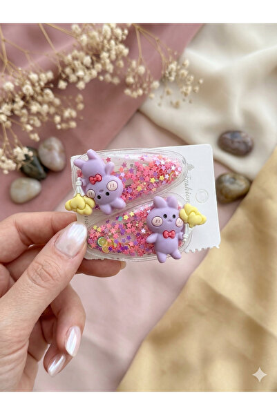 Jeevee Children's Snap Buckle Set with Transparent Star Sequins and Colorful ...
