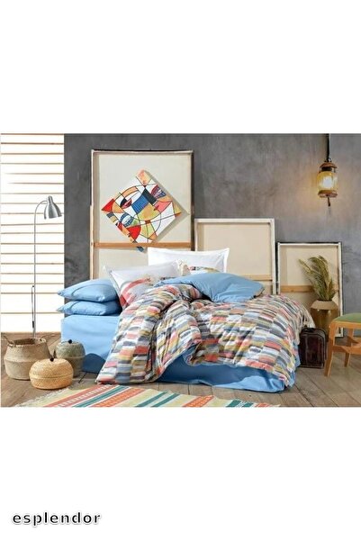 esplendor Hobby King Size Poplin Duvet Cover Mustard