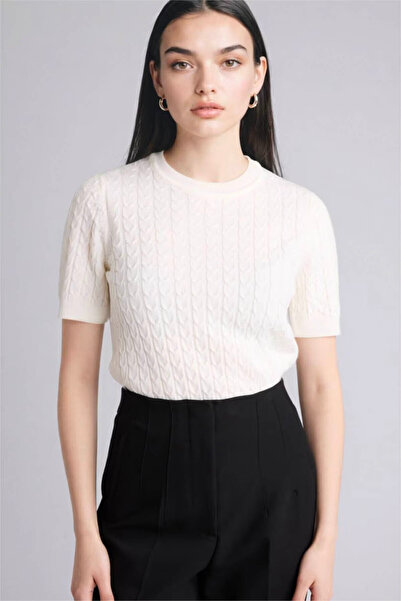 DeFacto Γυναικείο πουλόβερ Regular Fit Ecru D3306AX/ER99