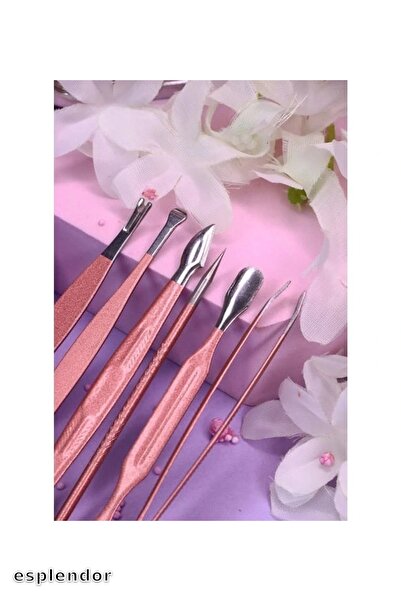 esplendor مجموعة مانيكير احترافية للعناية بالأظافر مع حقيبة باللون الوردي 12 ...
