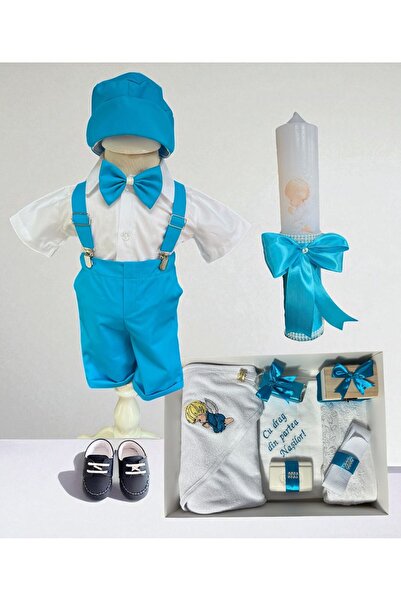 Your Baby Store Set complet botez baiat de vara Gabriel- turcoaz cu inger blo...