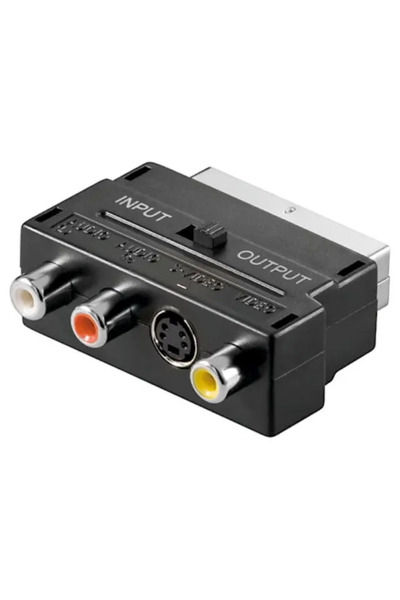 OEM Scart to 3x RCA and Svhs adapter with IN/OUT switch