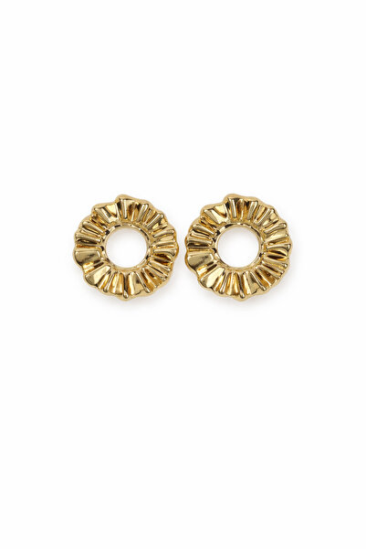 Sacha Accessories Daire Formlu Dalgalı Küpe