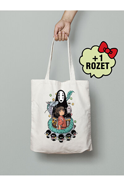 Akumastik Studio Ghibli Spirited Away Cloth Bag 35X40 cm - Tote Bag - Anime P...