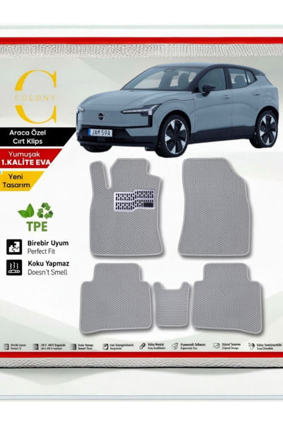 COLONY Volvo Ex30 Hücreli Premium 1.Kalite Eva Paspas Seti Paspas Takımı & Me...