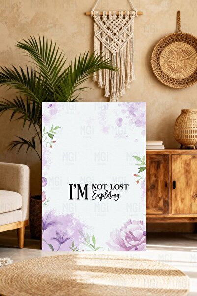 Mgi Design Nu sunt pierdut explorând tabloul decorativ de pânză cu mesaj moti...