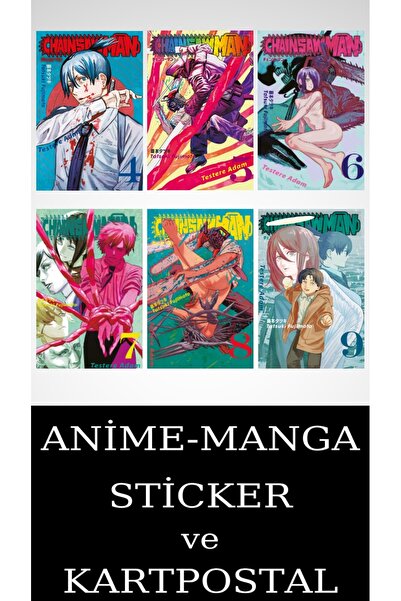 Gerekli Şeyler Yayıncılık Chainsaw Man 4-5-6-7-8-9 Manga Seti (6 KİTAP) / Ani...
