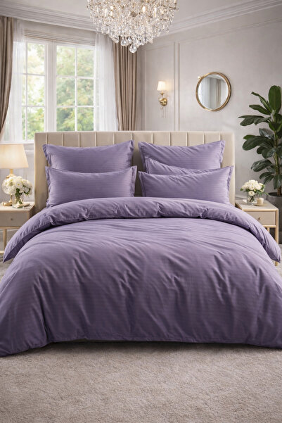 6-Piece Damask Bedding Set with Elastic, Casa Pucioasa, Fine Damask, Luxury Hotel, 4 Pillows miniatura 3