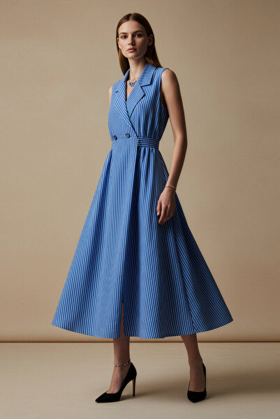 LA PANTE Women's Dress Sleeveless Shirt Dress Summer Dress Midi Dress Stylish...